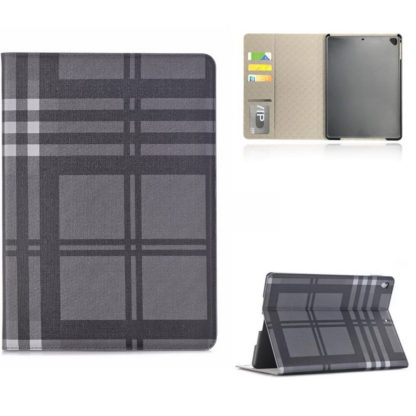 Plånboksfodral iPad Air 2 - Rutmönster - 3 Färger