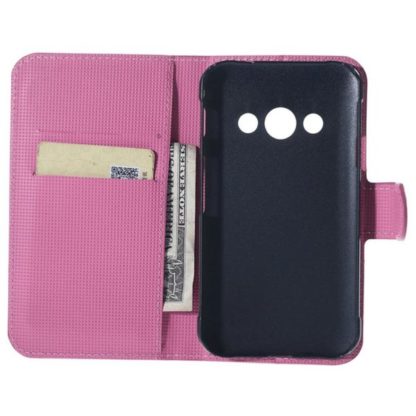Plånboksfodral Samsung Xcover 3 (SM-G388F) - Vit med Fjärilar