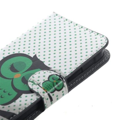 Plånboksfodral Samsung Xcover 3 (SM-G388F) – Prickigt med Uggla