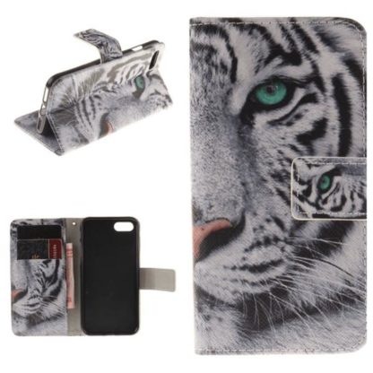 Plånboksfodral Iphone 7 – Vit Tiger