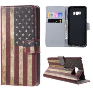 Plånboksfodral Samsung Galaxy S8 Plus - Flagga USA
