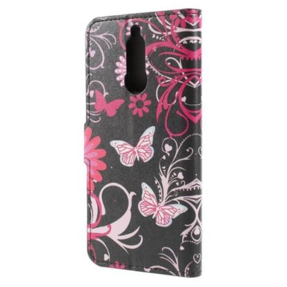 Plånboksfodral Huawei Mate 10 Lite - Svart med Fjärilar