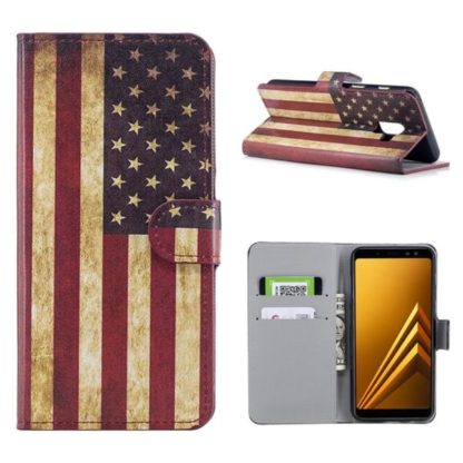 Plånboksfodral Samsung Galaxy A6 Plus - Flagga USA