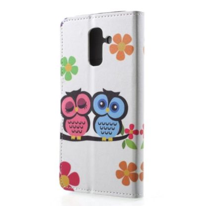Plånboksfodral Samsung Galaxy A6 Plus - Ugglor & Blommor