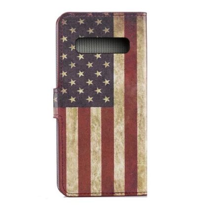 Plånboksfodral Samsung Galaxy S10 Plus - Flagga USA