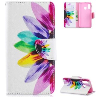 Plånboksfodral Samsung Galaxy A20e – Färgglad Blomma