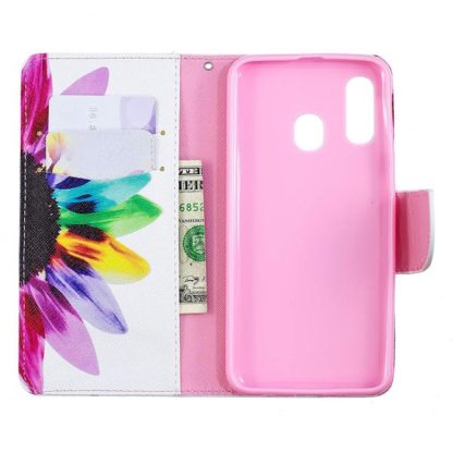 Plånboksfodral Samsung Galaxy A20e – Färgglad Blomma