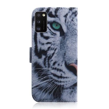 Plånboksfodral Samsung Galaxy A41 - Vit Tiger