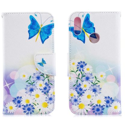 Plånboksfodral Huawei Y6 2019 – Fjärilar och Blommor