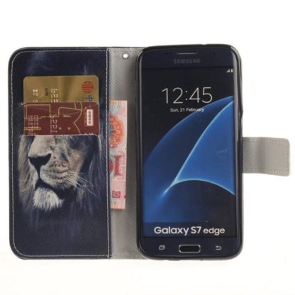 Plånboksfodral Samsung Galaxy S7 Edge – Lejon
