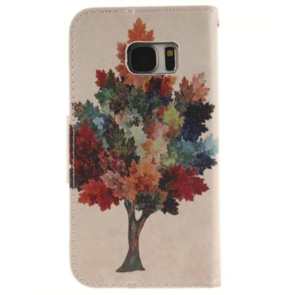 Plånboksfodral Samsung Galaxy S7 – Färgglatt Träd