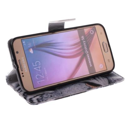 Plånboksfodral Samsung Galaxy S6 – Vit Tiger