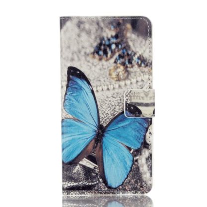 Plånboksfodral Huawei Honor 8 – Blå Fjäril