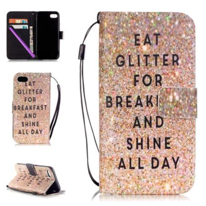Plånboksfodral Apple iPhone 7 – Eat Glitter And Shine