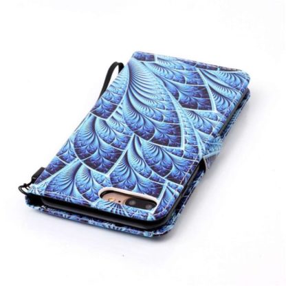 Plånboksfodral Apple iPhone 8 Plus – Blå Blomma