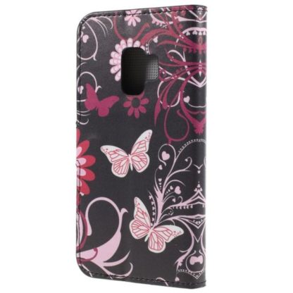 Plånboksfodral Samsung Galaxy S9 - Svart med Fjärilar