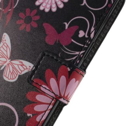 Plånboksfodral Samsung Galaxy S9 - Svart med Fjärilar