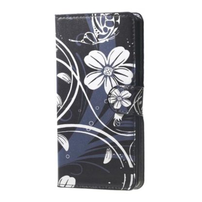 Plånboksfodral Samsung Galaxy A6 (2018) - Svart med Blommor