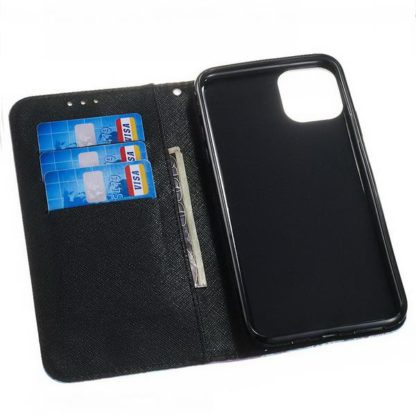 Plånboksfodral Apple iPhone 11 – Döskalle / Rosor