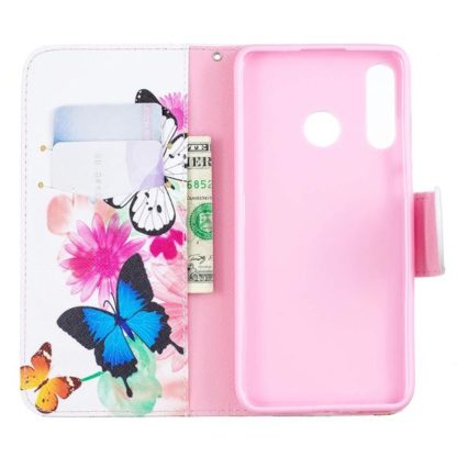 Plånboksfodral Huawei P30 Lite – Färgglada Fjärilar