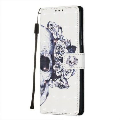 Plånboksfodral Samsung Galaxy S20 Plus – Döskalle / Rosor