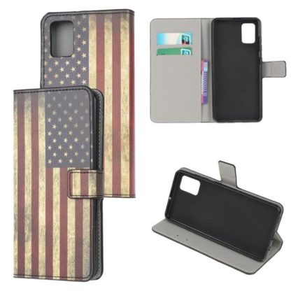 Plånboksfodral Samsung Galaxy A51 - Flagga USA