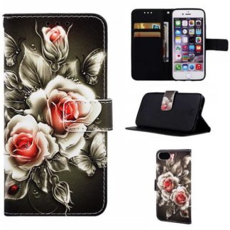 Plånboksfodral iPhone SE (2020) – Rosor