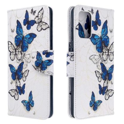Plånboksfodral Samsung Galaxy S20 – Blåa och Vita Fjärilar