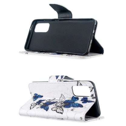 Plånboksfodral Samsung Galaxy S20 – Blåa och Vita Fjärilar