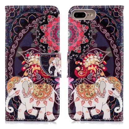 Plånboksfodral Apple iPhone 8 Plus – Indiskt / Elefant
