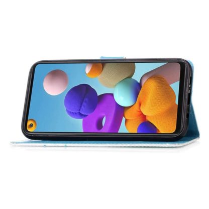 Plånboksfodral Samsung Galaxy A21s – Blå Mandala