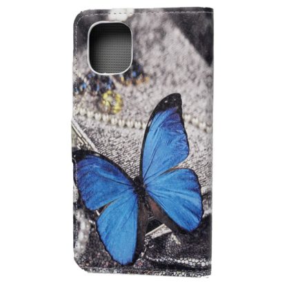 Plånboksfodral Apple iPhone 12 Mini - Blå Fjäril