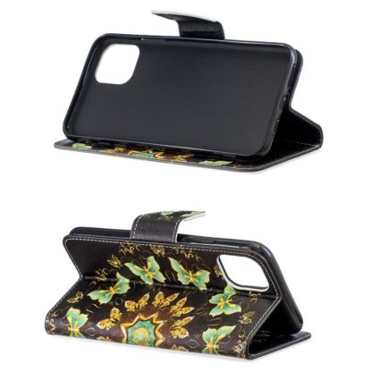 Plånboksfodral iPhone 12 Pro Max – Fjärilar I Cirkel