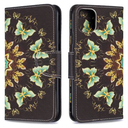 Plånboksfodral iPhone 12 Pro Max – Fjärilar I Cirkel