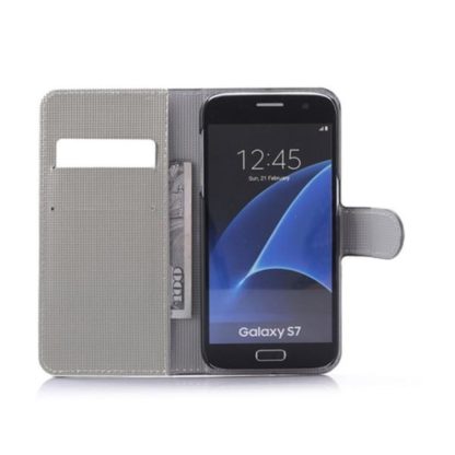 Plånboksfodral Samsung Galaxy S7 – Ugglor & Hjärtan