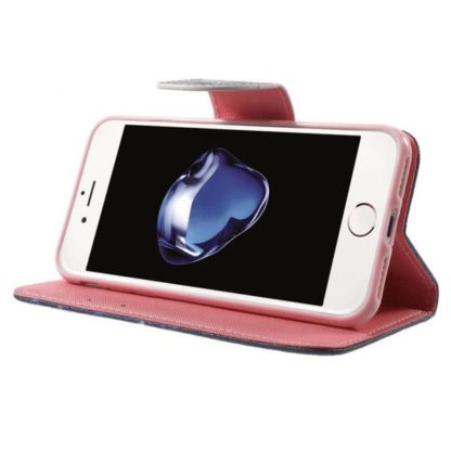 Plånboksfodral Apple Iphone 7 – Lila / Fjärilar