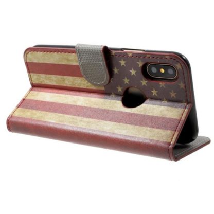 Plånboksfodral iPhone X / iPhone Xs - Flagga USA