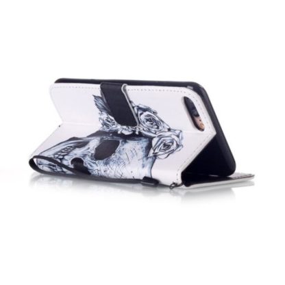 Plånboksfodral Apple iPhone 8 Plus – Döskalle / Rosor