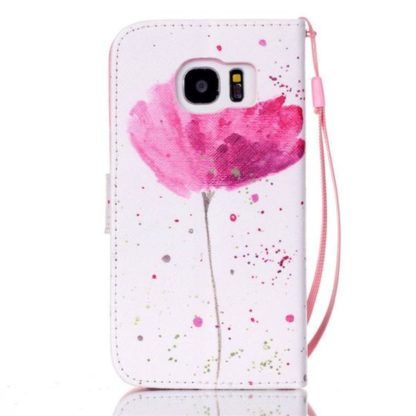 Plånboksfodral Samsung Galaxy S7 – Rosa Blomma