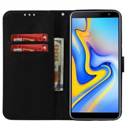 Plånboksfodral Samsung Galaxy J6 Plus – Döskalle / Rosor