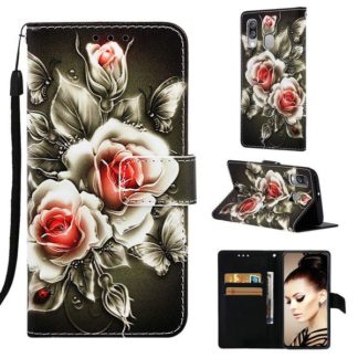 Plånboksfodral Samsung Galaxy A40 – Rosor