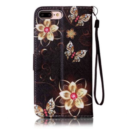 Plånboksfodral iPhone 6 Plus / 6s Plus – Blommor i Guld