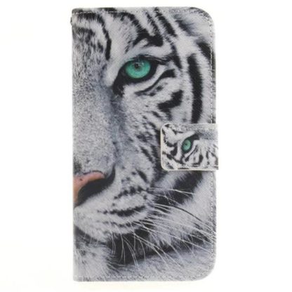 Plånboksfodral iPhone SE (2020) - Vit Tiger