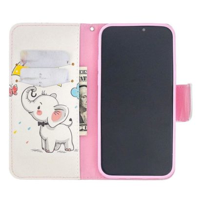 Plånboksfodral iPhone 12 Pro Max – Elefant med Paraply