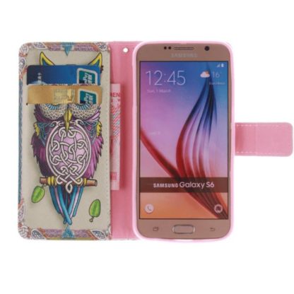 Plånboksfodral Samsung Galaxy S6 – Färgglad Uggla