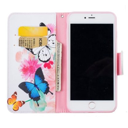 Plånboksfodral Apple iPhone 8 Plus – Färgglada Fjärilar