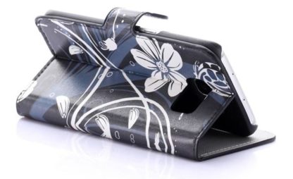 Plånboksfodral Samsung Galaxy S7 Edge – Svart med Blommor