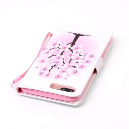 Plånboksfodral Apple iPhone 8 Plus – Rosa Träd