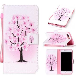 Plånboksfodral Apple iPhone 8 Plus – Rosa Träd
