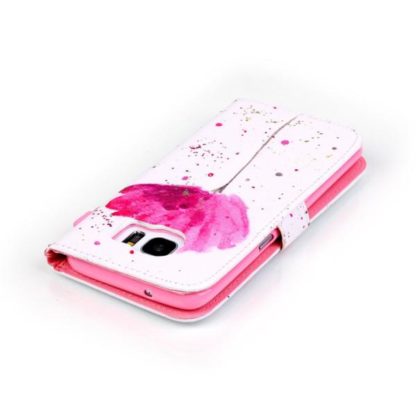 Plånboksfodral Samsung Galaxy S7 Edge – Rosa Blomma